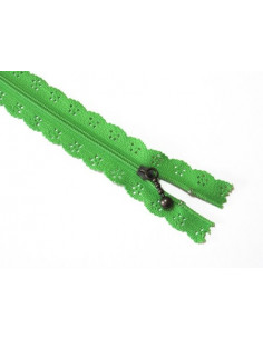 Fermeture éclair dentelle 20 cm - vert