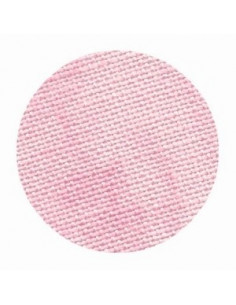 Toile de lin Zweigart Belfast coloris 4219 - Marbré rose