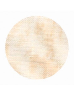 Toile de lin Zweigart Cashel coloris 4119 - Marbré saumon