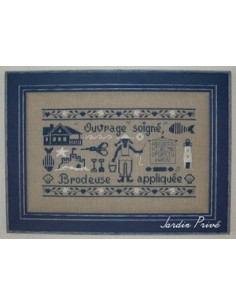 Jardin Privé - Ouvrage soigné, Brodeuse appliquée