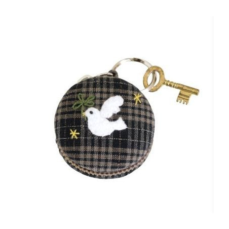 Kit de Patchwork - Happy Quilt - Porte-clé rond maison    