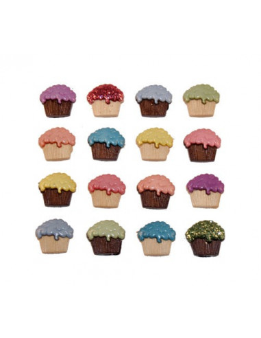 Lot de boutons Dress It Up - Cupcakes