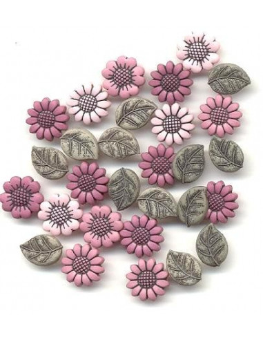 Lot de boutons Dress It Up - Tiny Country Flowers
