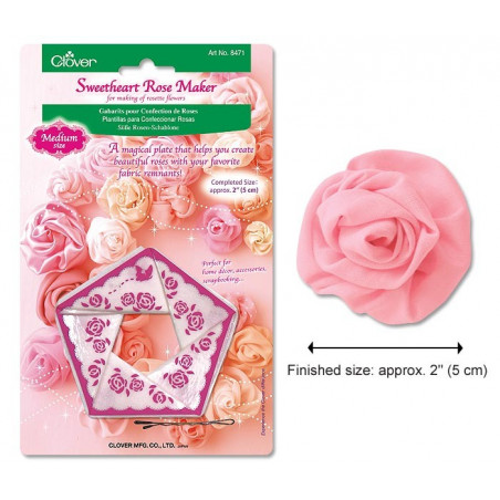 Clover - Gabarits pour confection de Roses - 50 mm (Moyen)