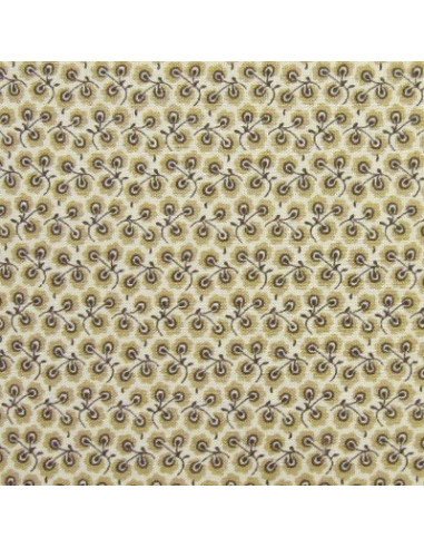 Tissu Patchwork - Petites fleurs beiges