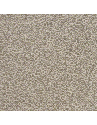 Tissu Patchwork - Petits ronds - gris beige