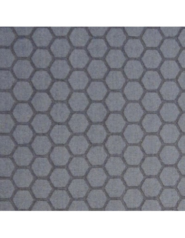 Tissu Patchwork - Hexagones - gris foncé