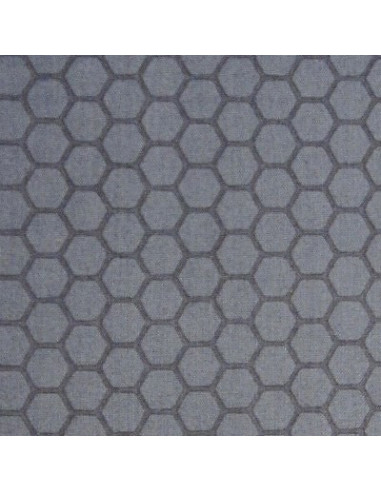 Tissu Patchwork - Hexagones - gris foncé