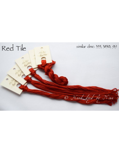 Fil Nina's Threads - coton mouliné - Red Tile