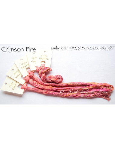 Fil Nina's Threads - coton mouliné - Crimson Fire
