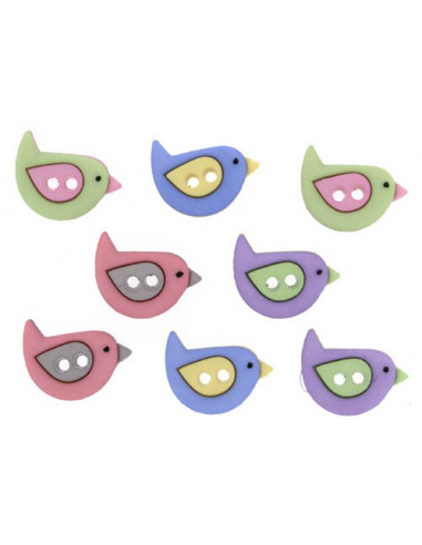 Lot de boutons Dress It Up - Sew Cute Birds