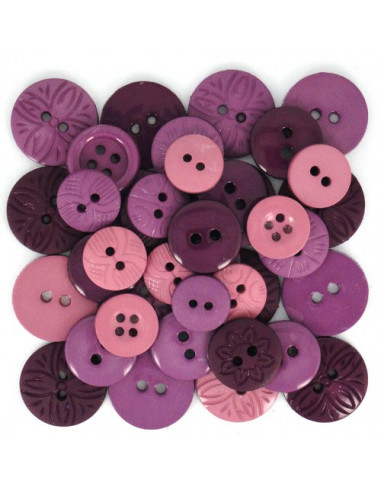 Lot de boutons Dress It Up - Color Me... Plum