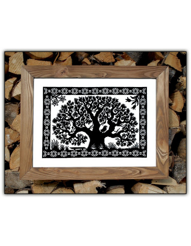 Broderie Passion - Arbre en été - Fiche Papier