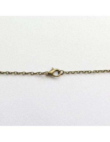 Chainette pour pendentif coloris bronze antique...