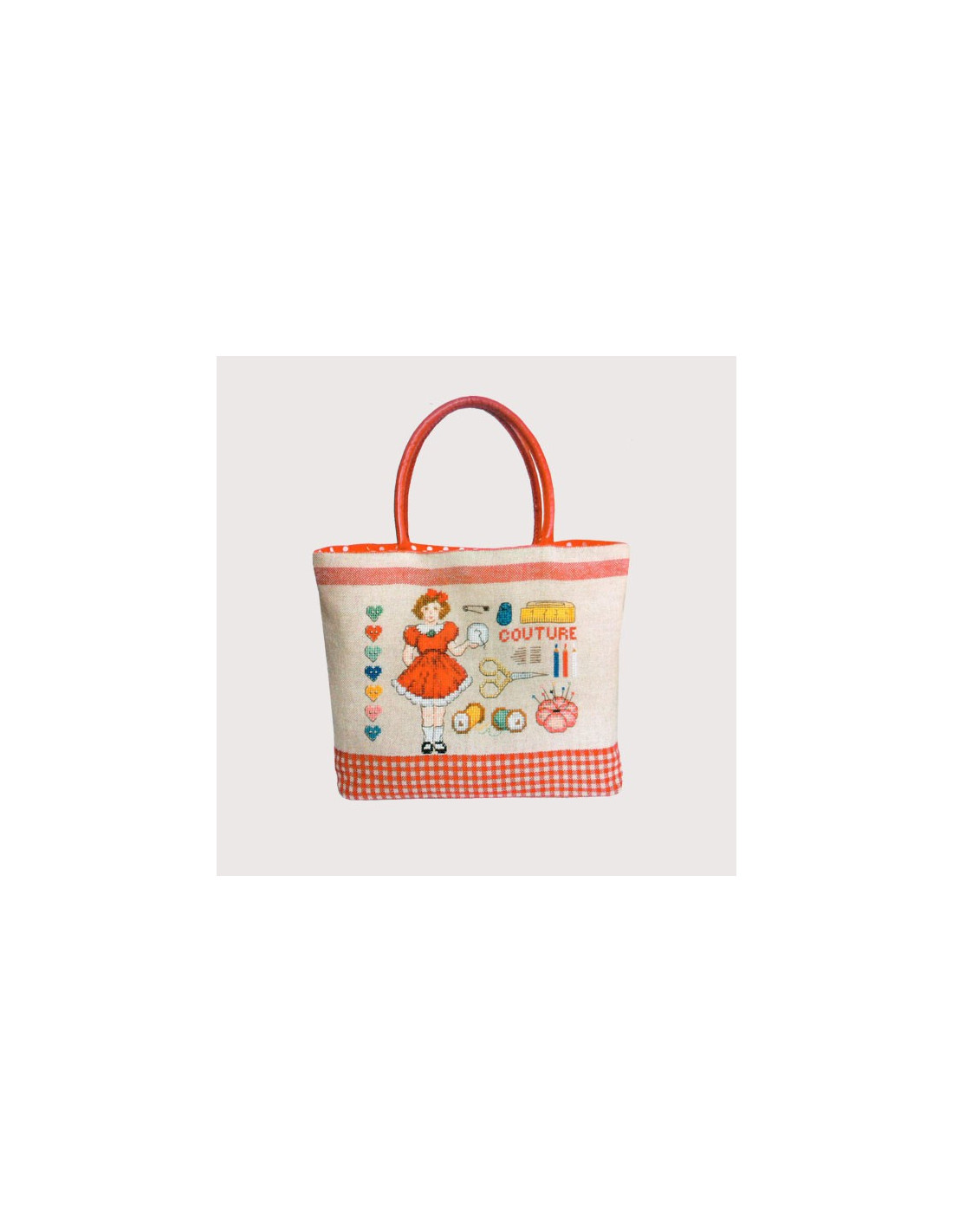 Kit Petit Point Le Bonheur Des Dames - Sac Compté Scottish Style Cats, Toile 30ct, Diagramme Inclus