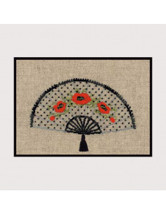 Le Bonheur des Dames - Kit - Éventail coquelicots