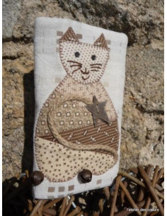 L'Atelier des coeurs - fiche - Pochette à mouchoirs chat