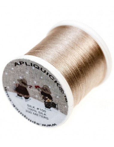 APLIQUICK ®™ - Fil de soie - beige - 200 mètres