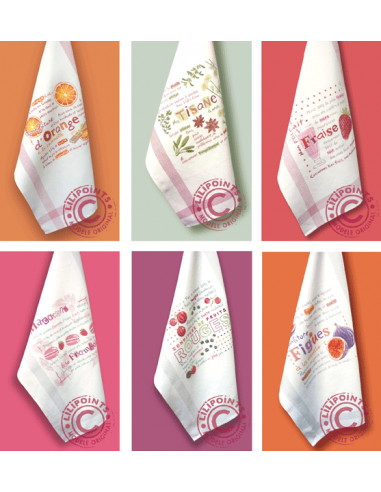 Graziano - Linge/torchon BONN blanc et rouge