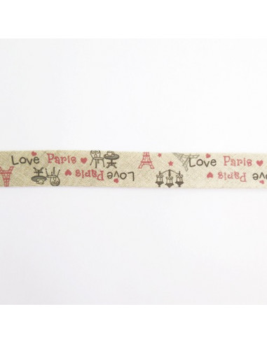 Biais replié Fillawant - Love Paris