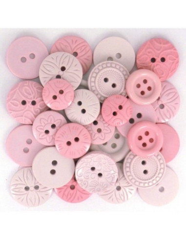 Lot de boutons Dress It Up - Color Me - Pink