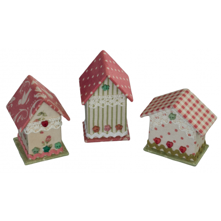 Kit de cartonnage - 3 Mini maisonnettes