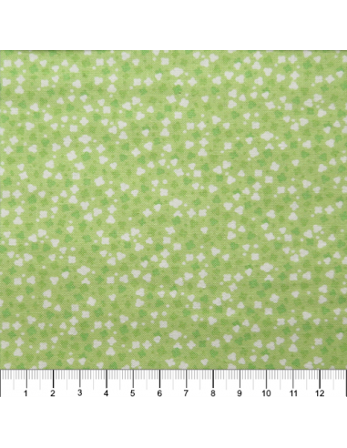 Tissu Patchwork - Confetti vert