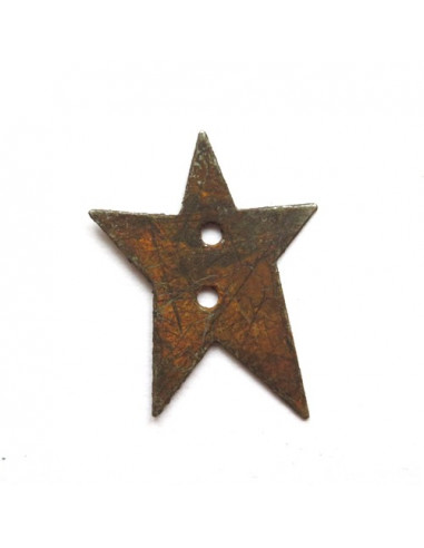Bouton étoile rouillé - 26 mm