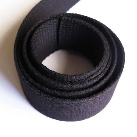 Sangle pour sac en coton 30 mm - noir