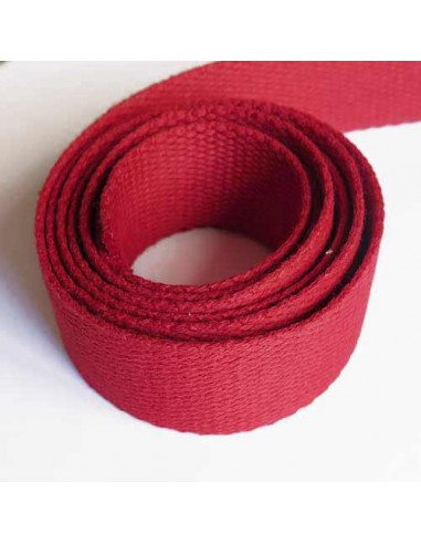 Sangle pour sac en coton 30 mm - rouge brique