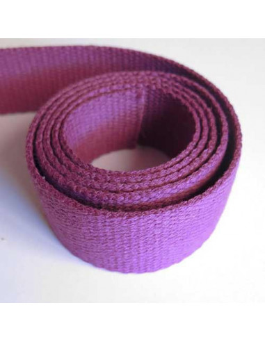 Sangle pour sac en coton 30 mm - violet prune