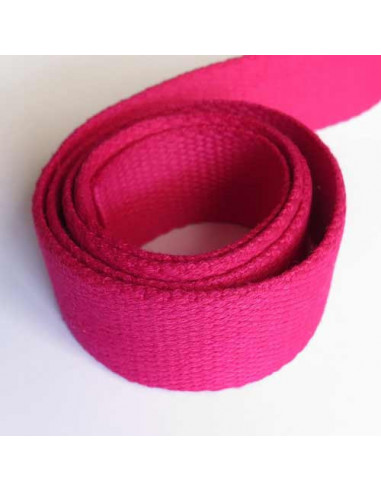 Sangle pour sac en coton 30 mm - fushia