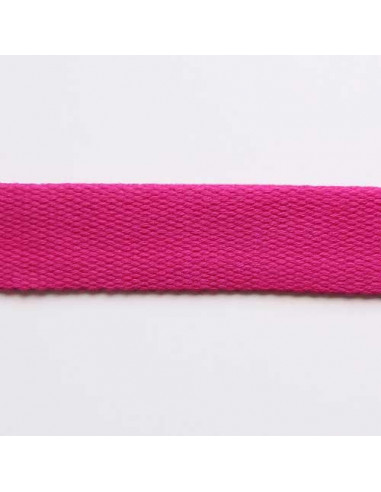 Sangle pour sac en coton 30 mm - fushia