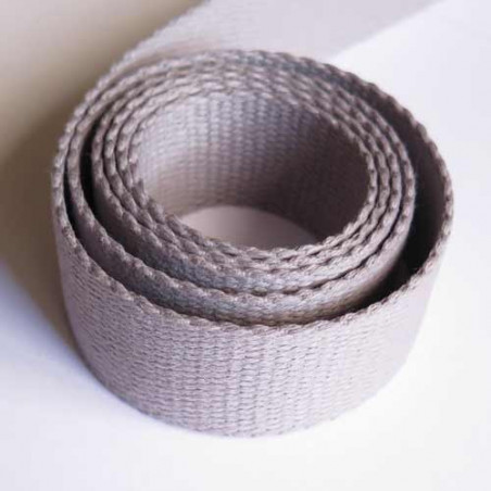 Sangle pour sac en coton 30 mm - gris mauve