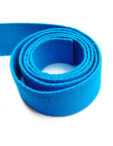 Sangle pour sac en coton 30 mm - bleu turquoise