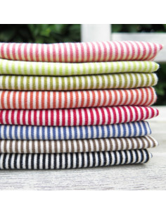 Coupons de tissu jersey rayé en coton - 20 x 50 cm