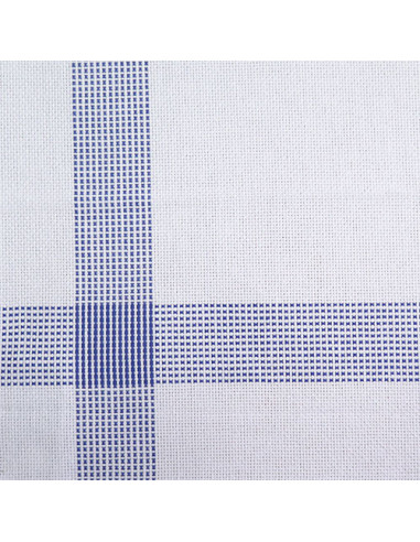 Linge/torchon BONN blanc et bleu Graziano