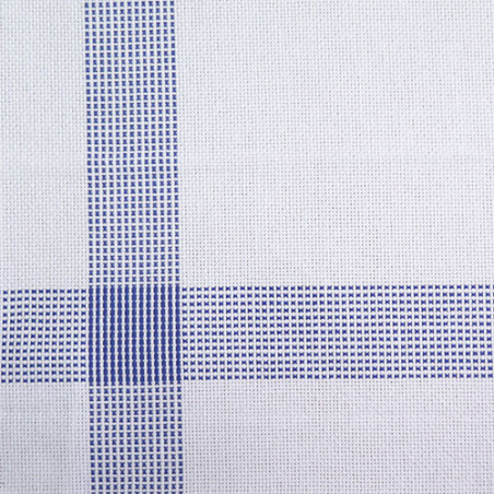 Linge/torchon BONN blanc et bleu Graziano