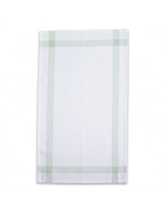 Linge/torchon BONN blanc et vert Graziano