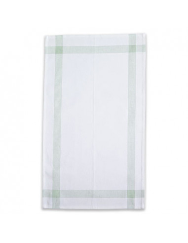 Linge/torchon BONN blanc et vert Graziano