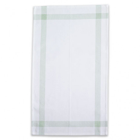 Linge/torchon BONN blanc et vert Graziano