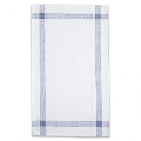 Linge/torchon BONN blanc et bleu Graziano
