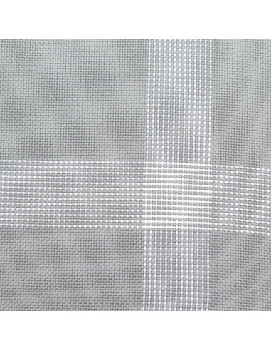 Linge/torchon à broder BONN gris avec liseré blanc Graziano