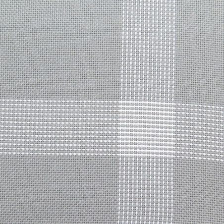 Linge/torchon à broder BONN gris avec liseré blanc Graziano