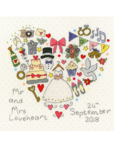 point de croix mariage - Kit The Big Day! de Bothy Threads