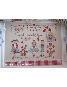 Cuore e Batticuore - All you Need is Love - Fiche de broderie au point de croix compté