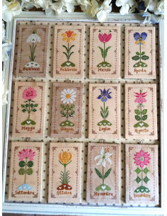 Cuore e Batticuore - Un Anno in Fiore - Fiche de broderie au point de croix compté