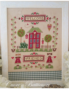 Cuore e Batticuore - Welcome Friends - Fiche de broderie au point de croix compté