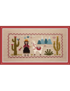 Jardin Privé - Lulu et ses Cactus - Fiche point de croix compté