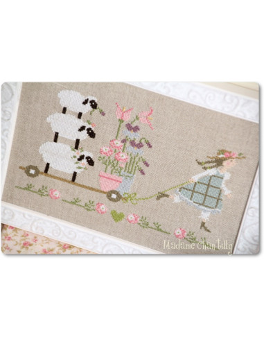 Madame Chantilly - Spring Delivery - fiche de point de croix compté